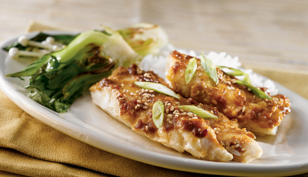 Asian-Inspired Roasted Alaska Rockfish