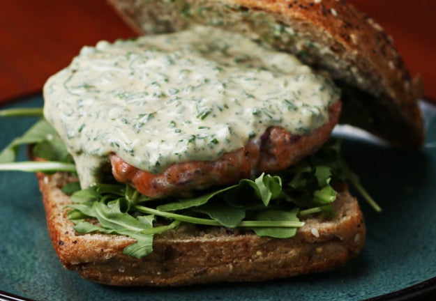 Zesty Salmon Burgers from Catherine